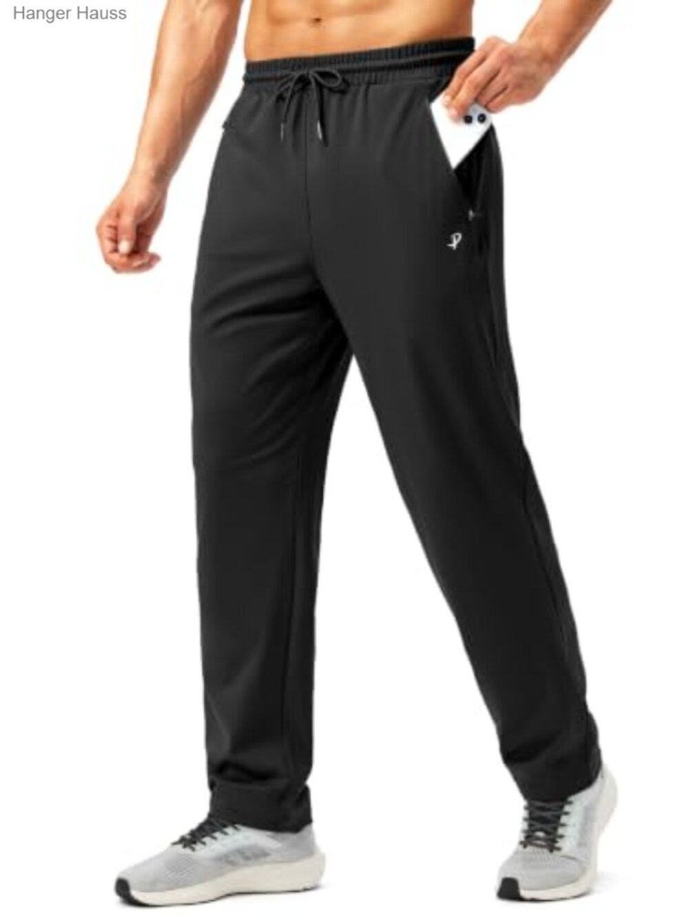 Men's Stretch Sweatpants with Zip Pockets Athletic Joggers